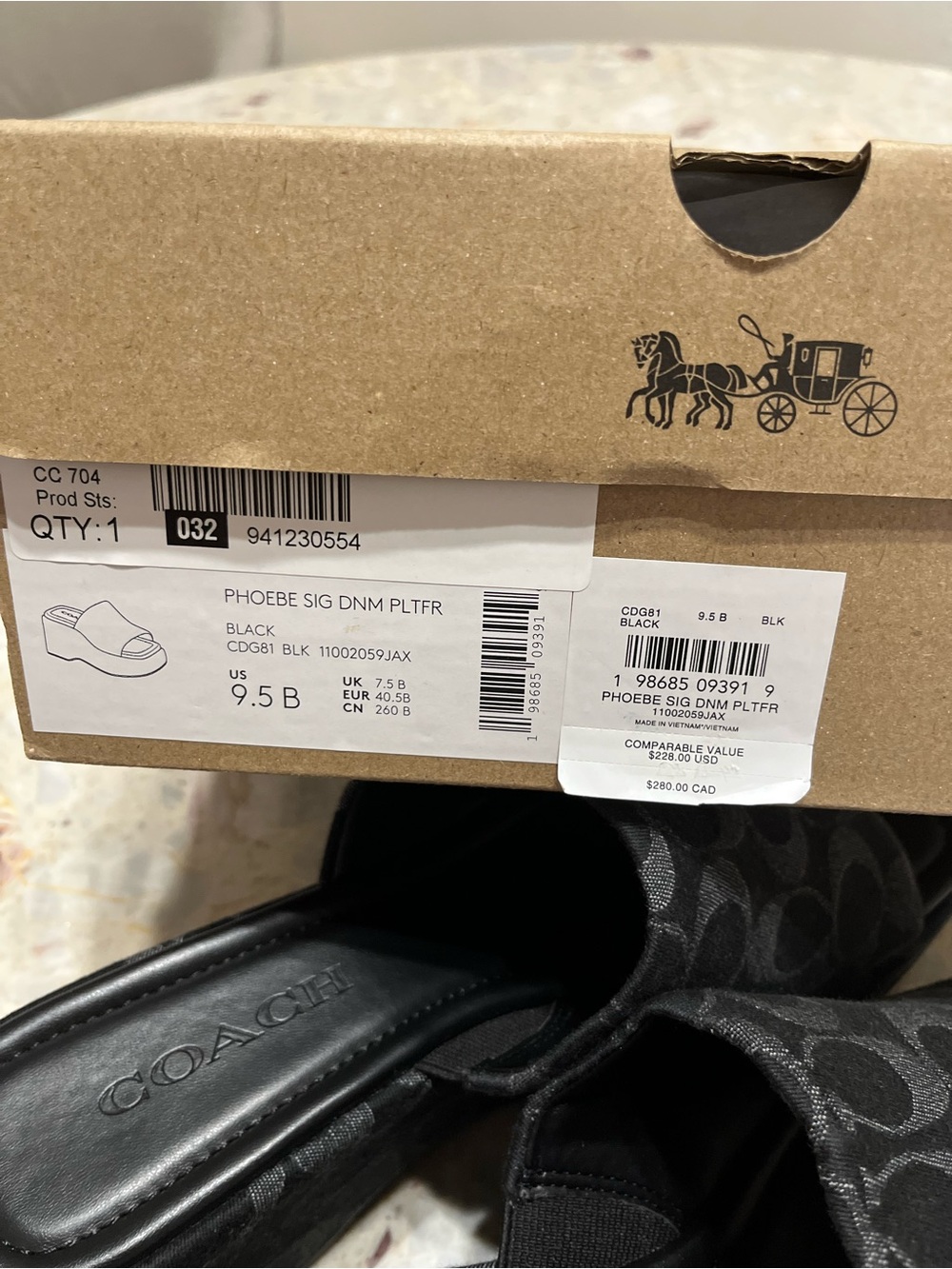 NIB Coach Phoebe Platform Sandal In Signature Denim size 9.5 - Picture 6 of 7